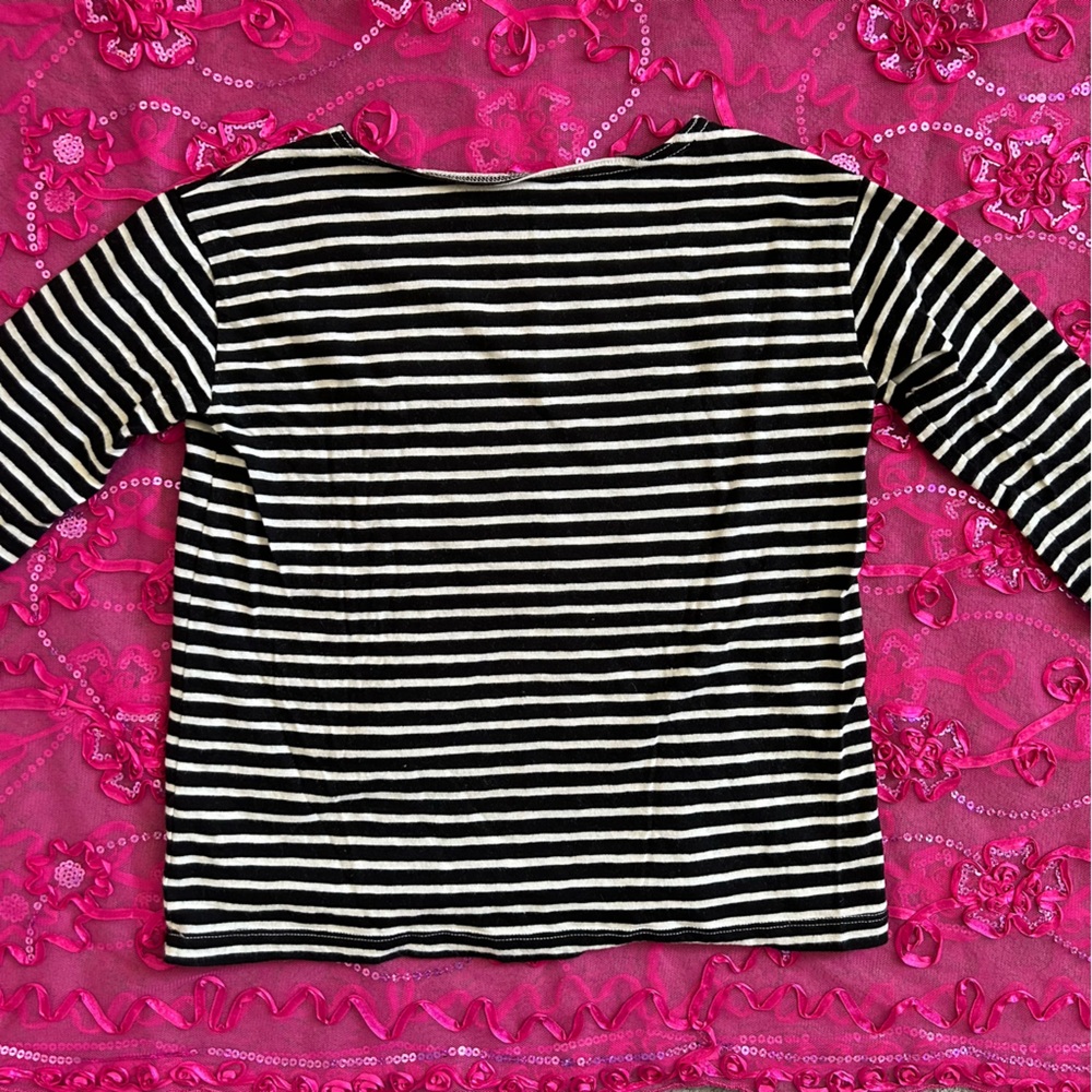 crewcuts black and white striped cheer long sleeve tshirt - Picture 7 of 9